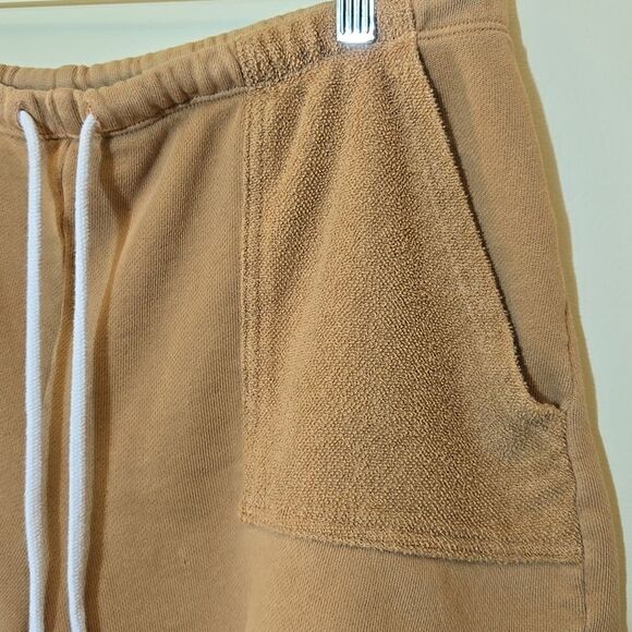 Aerie On A Roll Terry Fleece High Waisted Short Size Large Tan Loungwear  Beach - Picture 4 of 11